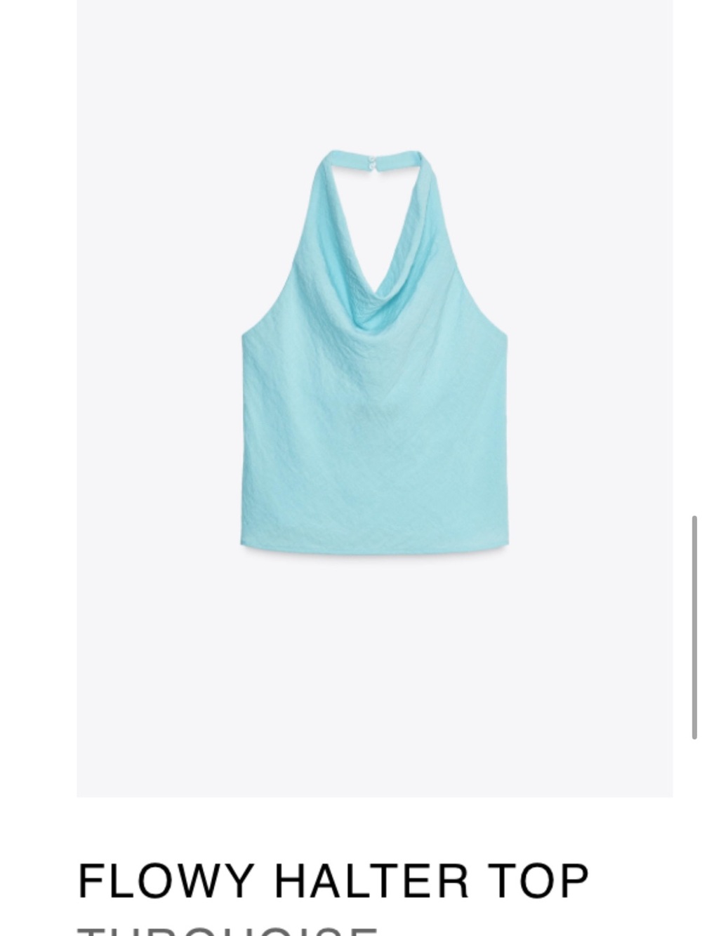 Zara Light Turquoise Halter Camisole